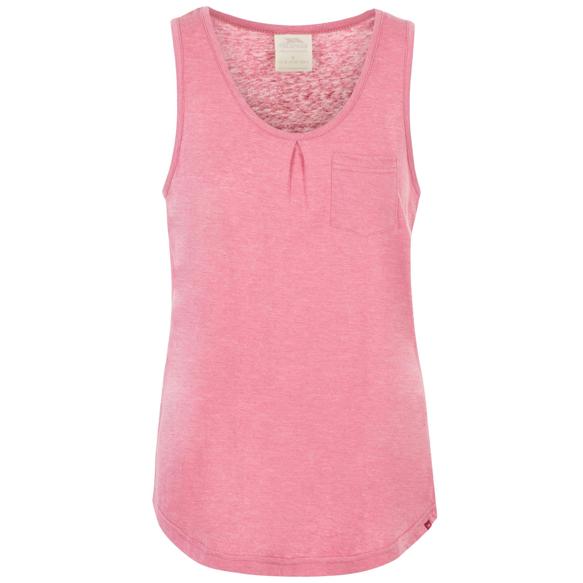 Trespass Women's Fidget Sleeveless Vest - Rose Blush Marl - Rose Blush Marl - M - 50% Polyester/38% Cotton/12% Viscose