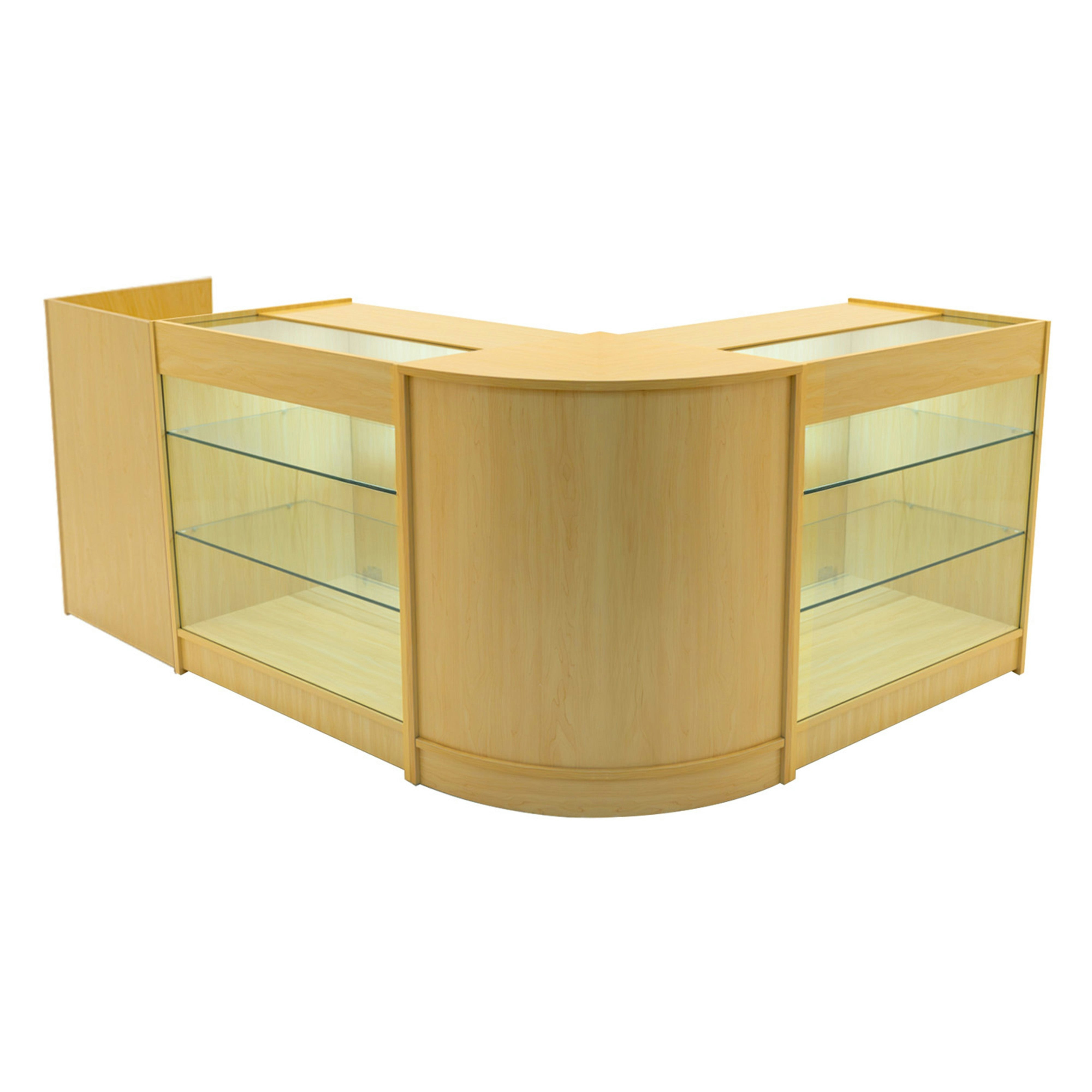Rackhams White Aries Led Shop Counter Set Cm60, Tb60 & 2 X K900 - Maple