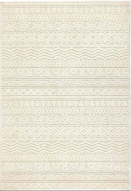 The Rugs Cream Rustic Rug Geometric Design - 160X230