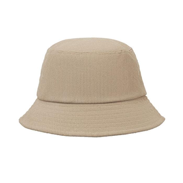 Midocean Beige Scoop Plain Corduroy Bucket Hat - One Size - 100% Polyester