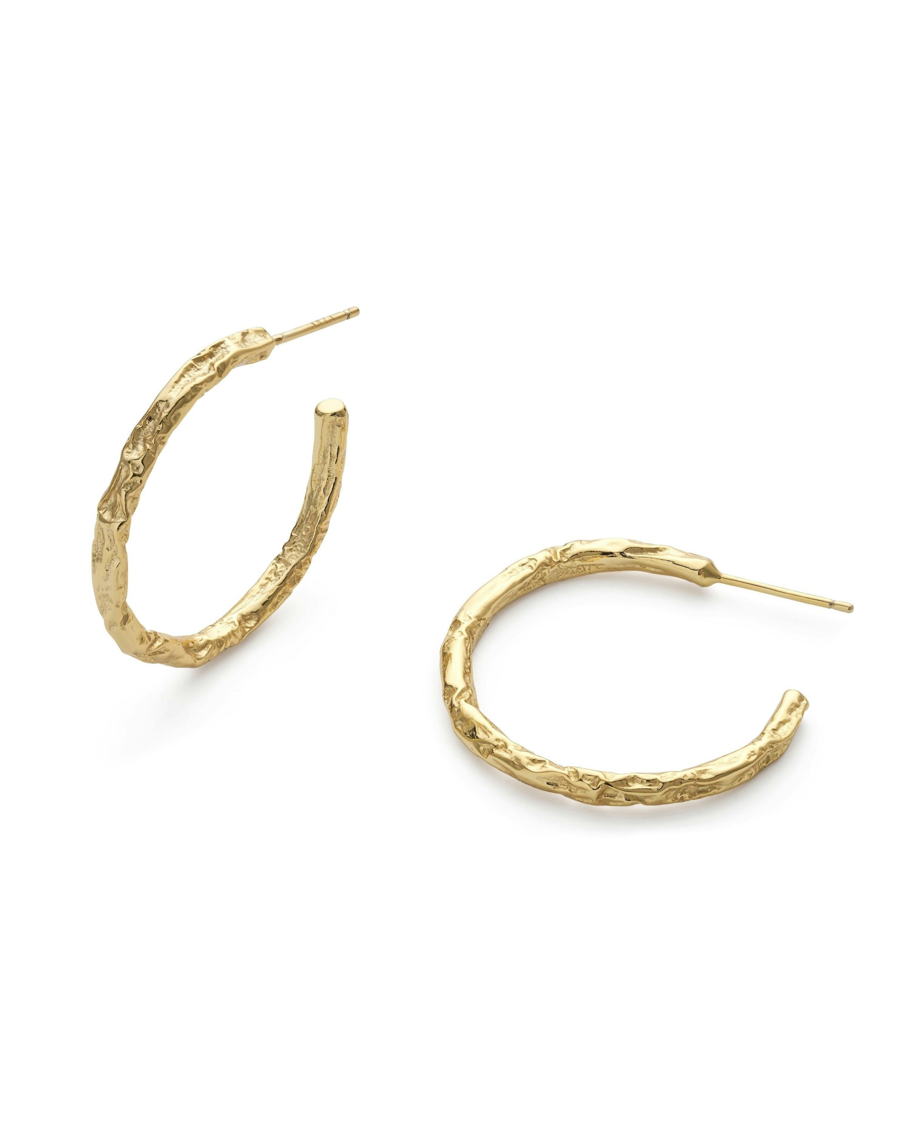 Elk & Bloom Gold 14K Medium Plated Thin Hoop Earrings - No Thank You