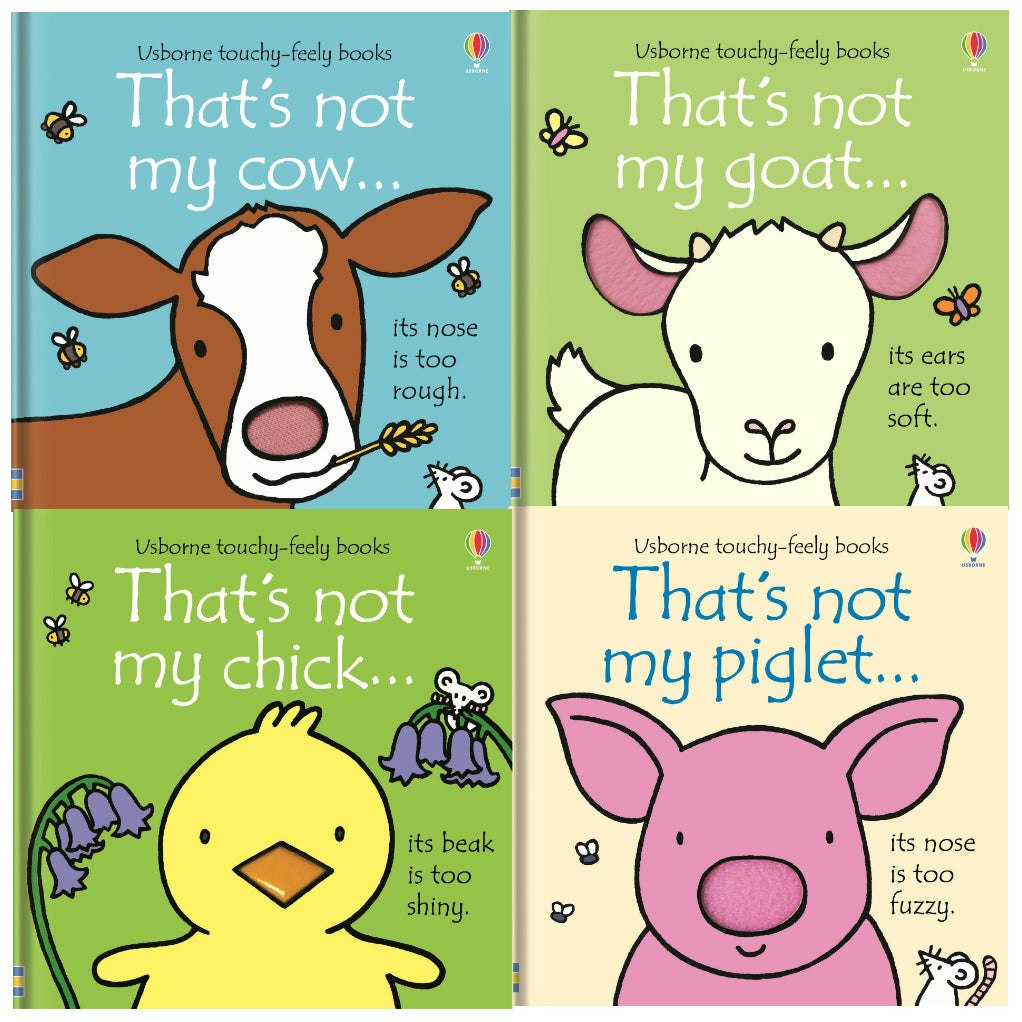 Various Publishers Usborne Thats Not My Farm Animals Collection 4 Books Set (Cow, Goat, Chick, Piglet)
