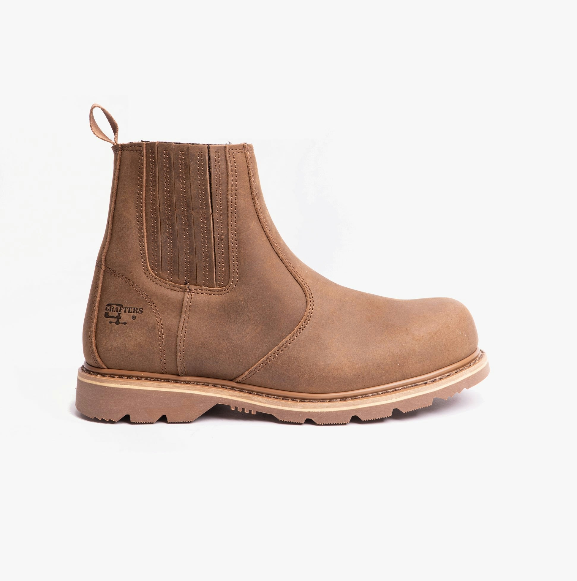 Grafters Men's Dark/Brown M763db Leather Safety Boots - Uk 11