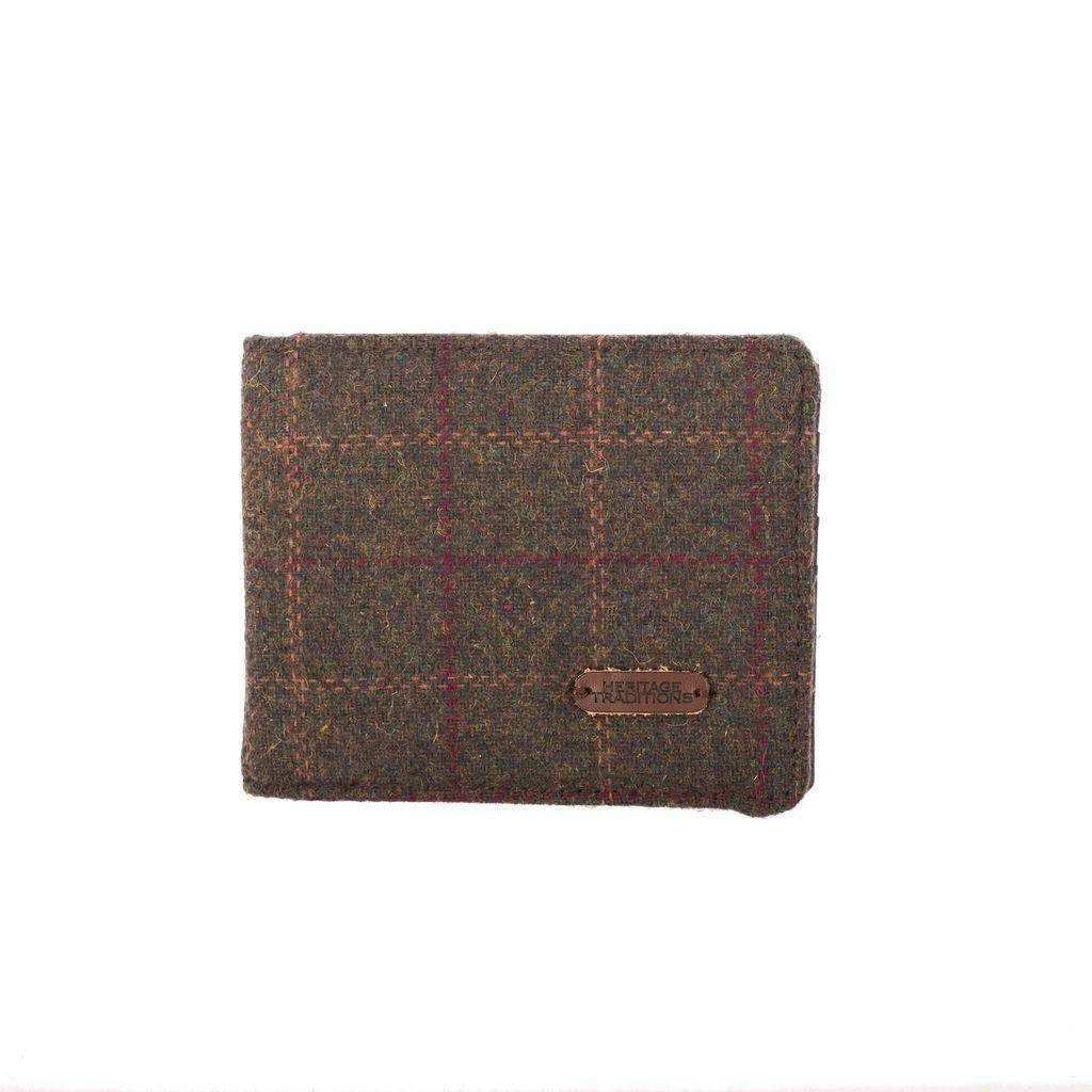 Heritage Traditions Green Tweed Wallet - Box Check