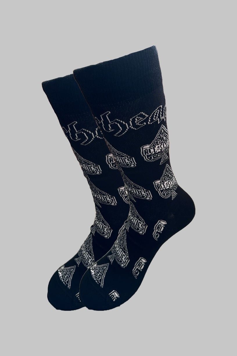 Paradiso Clothing Unisex Black Motorhead Ace Of Spades Repeat Ankle Socks