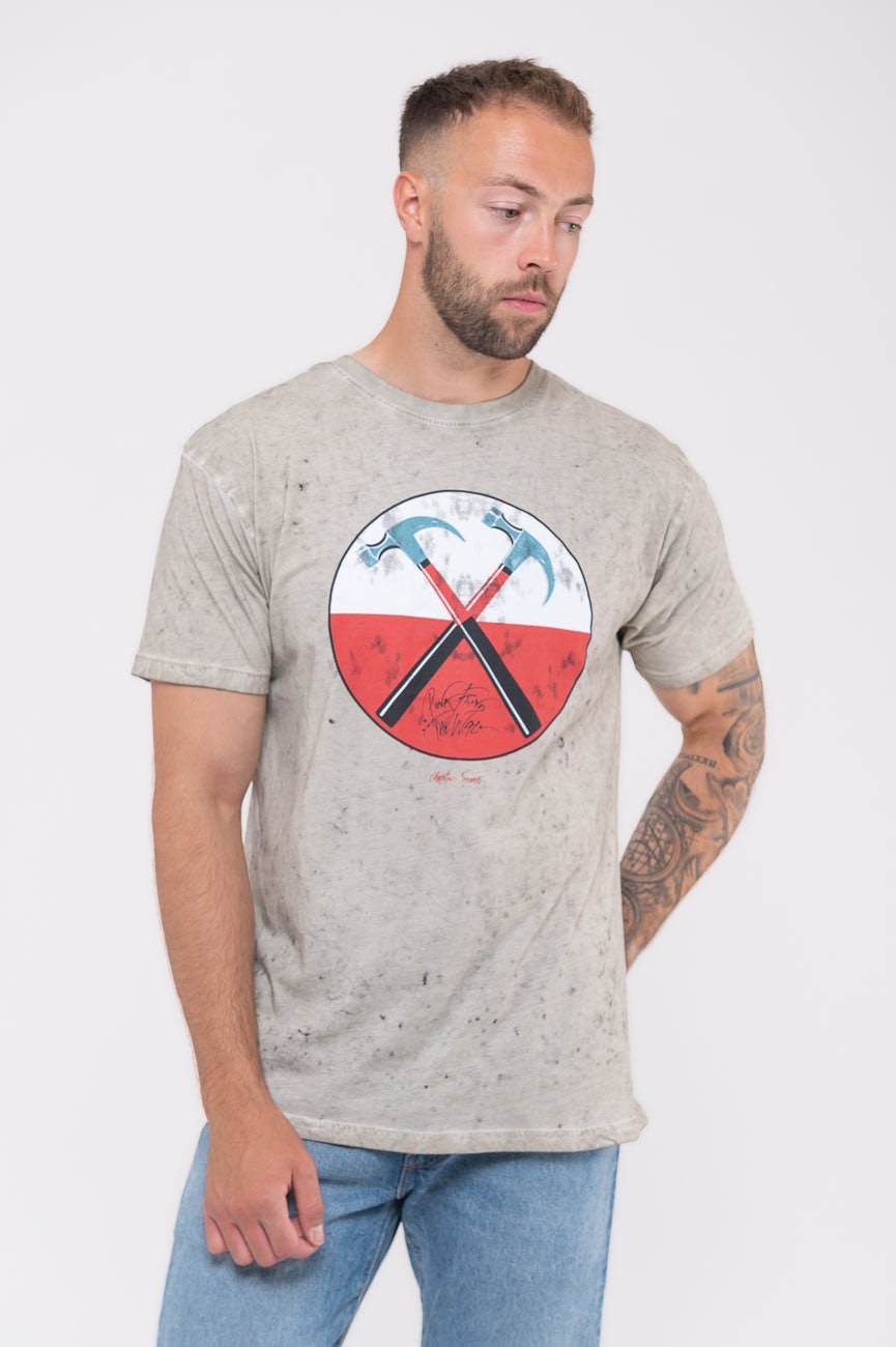 Paradiso Clothing Unisex Pink Floyd The Wall Hammers Snow Wash T Shirt - Xl
