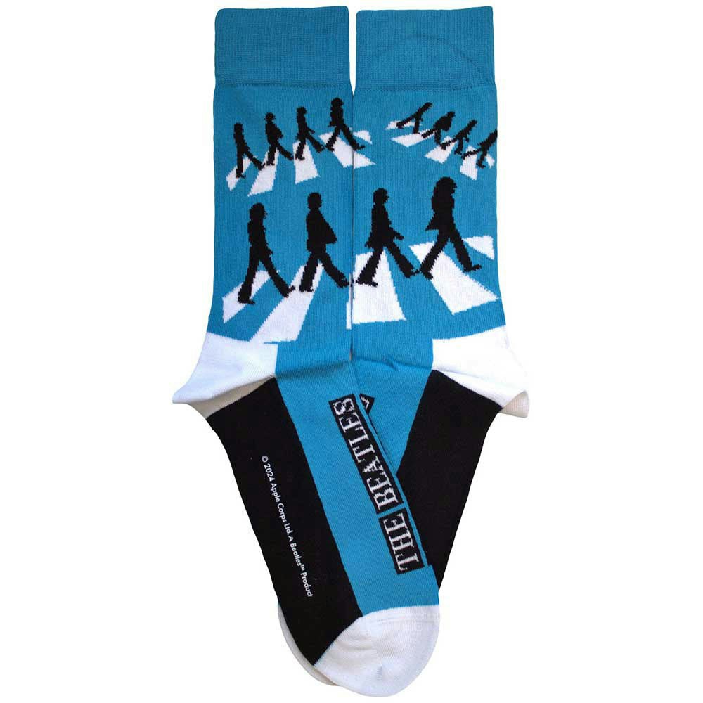 Paradiso Clothing Unisex Blue The Beatles Abbey Road Silhouettes Repeat Ankle Socks