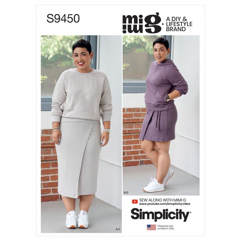 Simplicity Women's Sewing Pattern 9450, Tops, Skirts For H5 (6-8-10-12-14) - Intermediate - H5 (6-8-10-12-14)