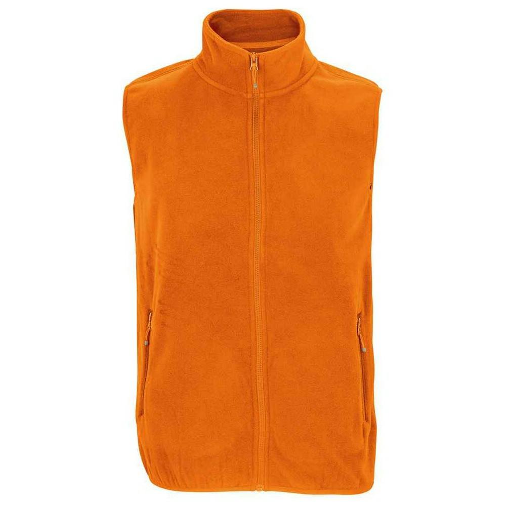 Sol's Men's Orange Factor Microfleece Body Warmer In | Size: Medium - Image 2