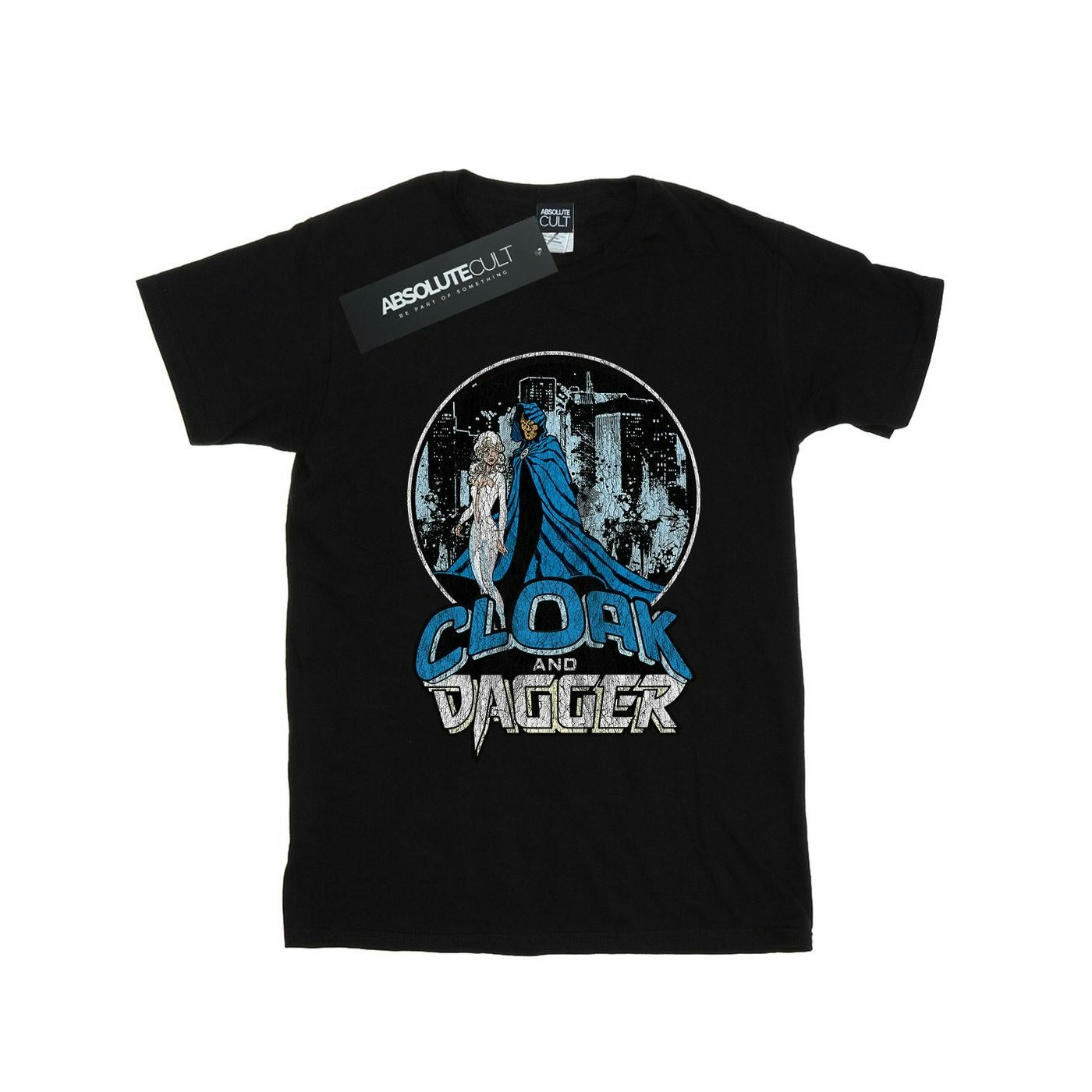 Marvel Men's Black Cloak And Dagger Retro T-Shirt - Xxl