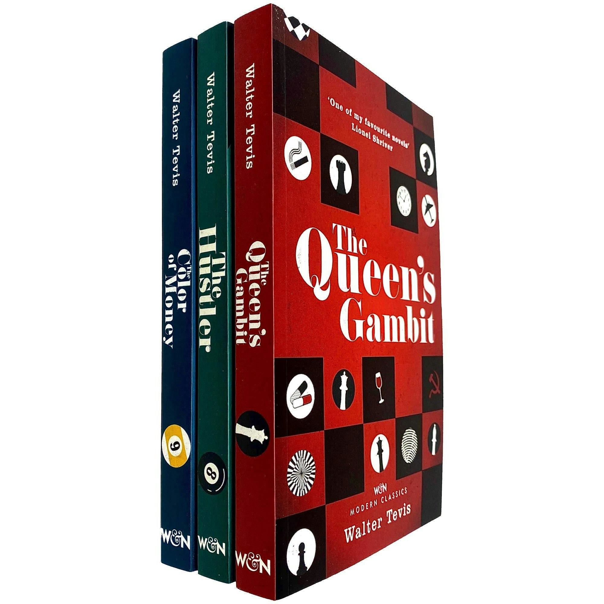 Various Publishers Green The Queen's Gambit Series 3 Books Collection Set By Walter Tevis Now A Netflix Series
