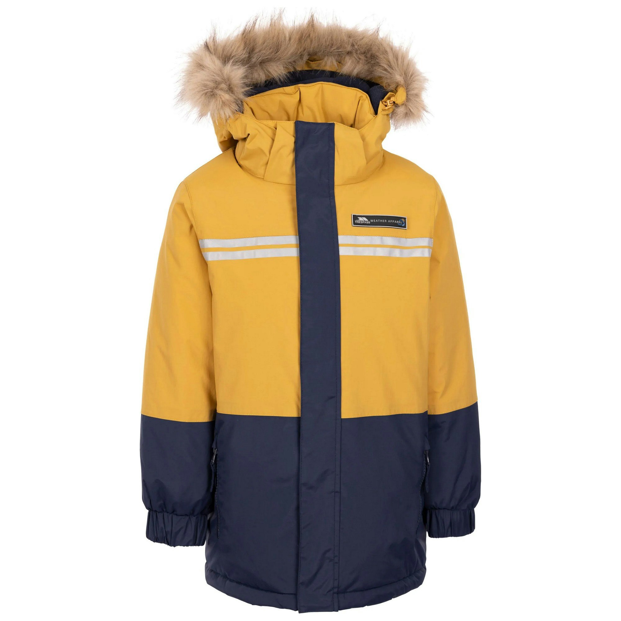 Trespass Childrens/Kids Westere Waterproof Jacket - Honeybee/Navy - 5-6 Years - Honeybee/Navy