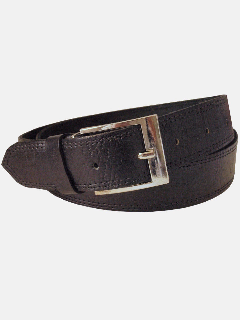 Berber Leather Men's Black Leather Belt - Wide Width - 44"