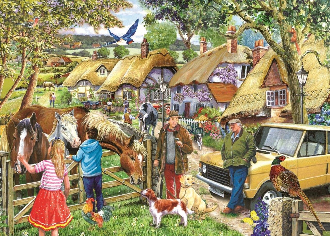 The House Of Puzzles Horses & Hounds - Big 500 Piece Jigsaw Puzzle