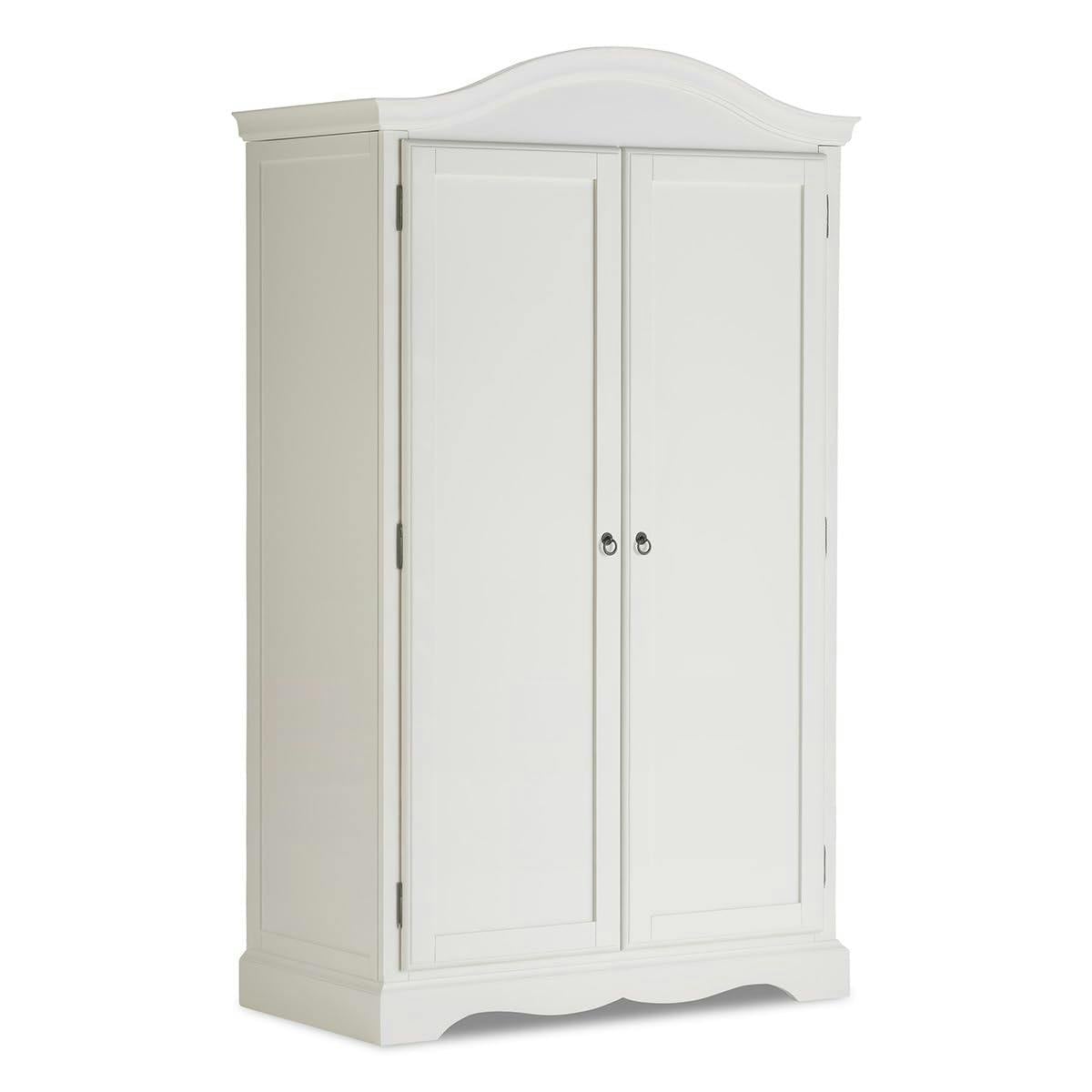 Statement Furniture White/Grey Romance French Style Double Wardrobe. Full Hanging 2 Door Bedroom Storage - Antique ( Tone)