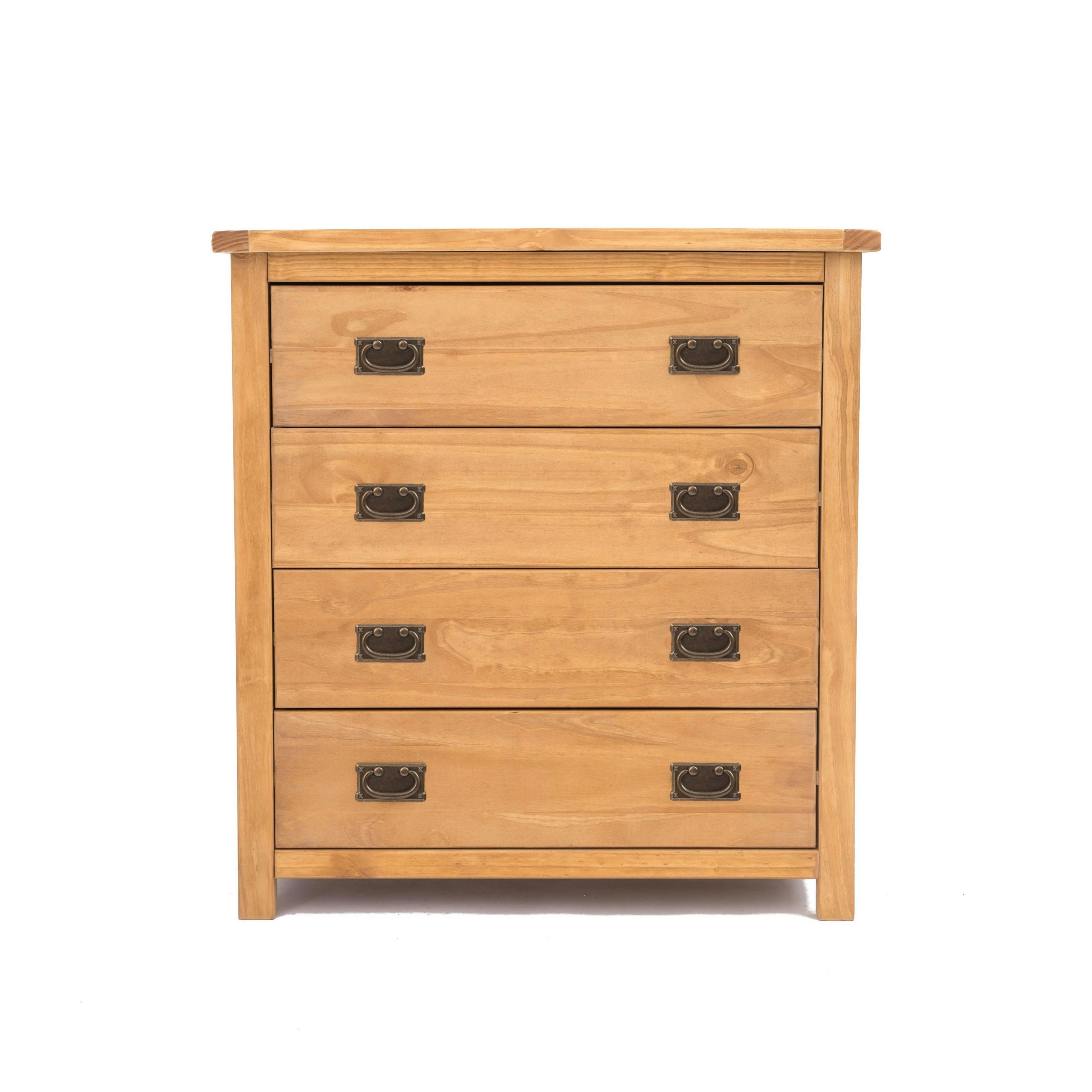 B&Q - Lugo 4 Drawer Chest Of Drawers Bras Drop Handle - Image 3