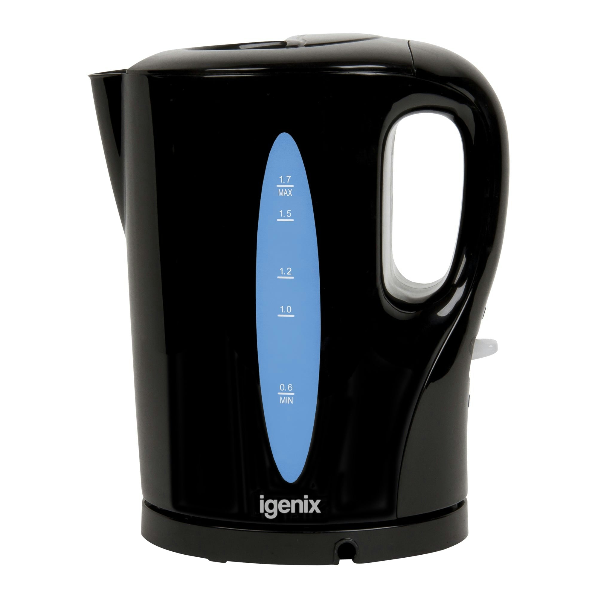 Igenix Black 1.7 Litre Cordless Jug Kettle, 2200W,