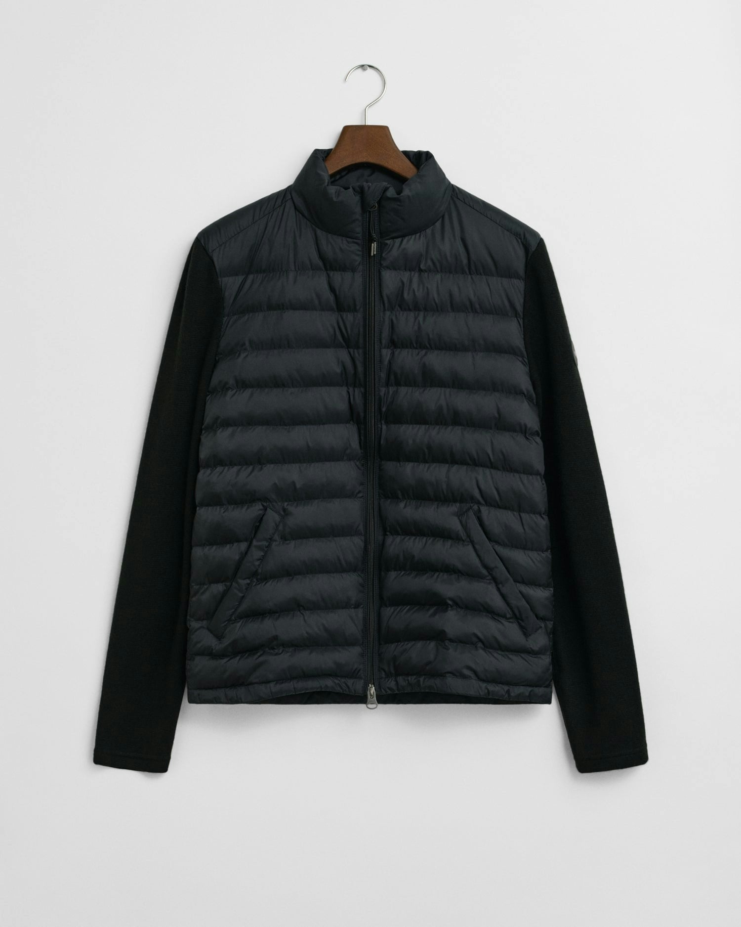 Gant Men's Black Mixed Media Hybrid Jacket - 5 - 5 - Xl