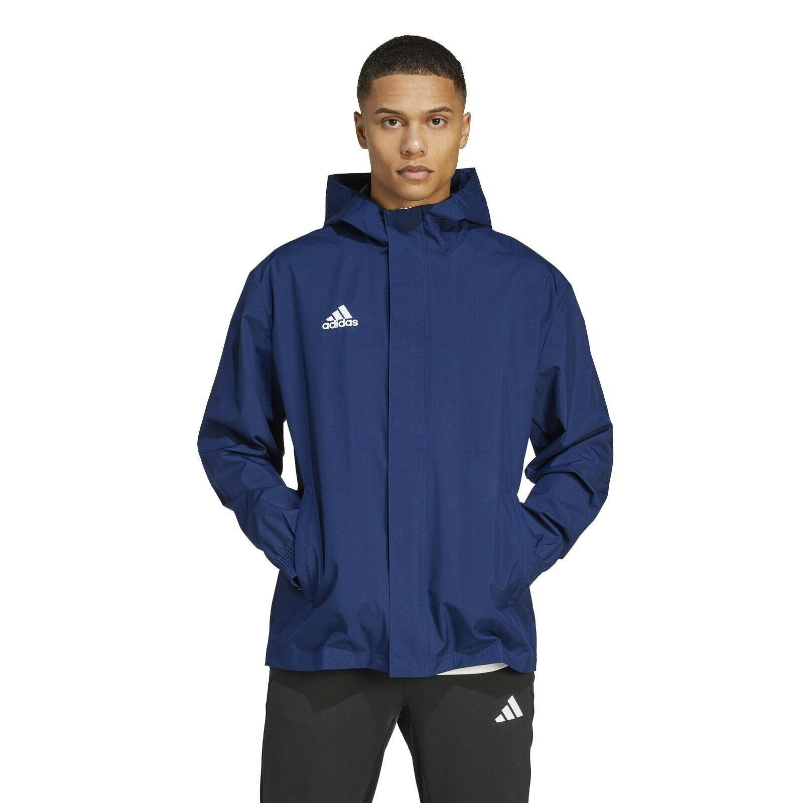 Adidas Men's Entrada 22 All Weather Rain Jacket Waterproof Coat Ik4011 - Xl