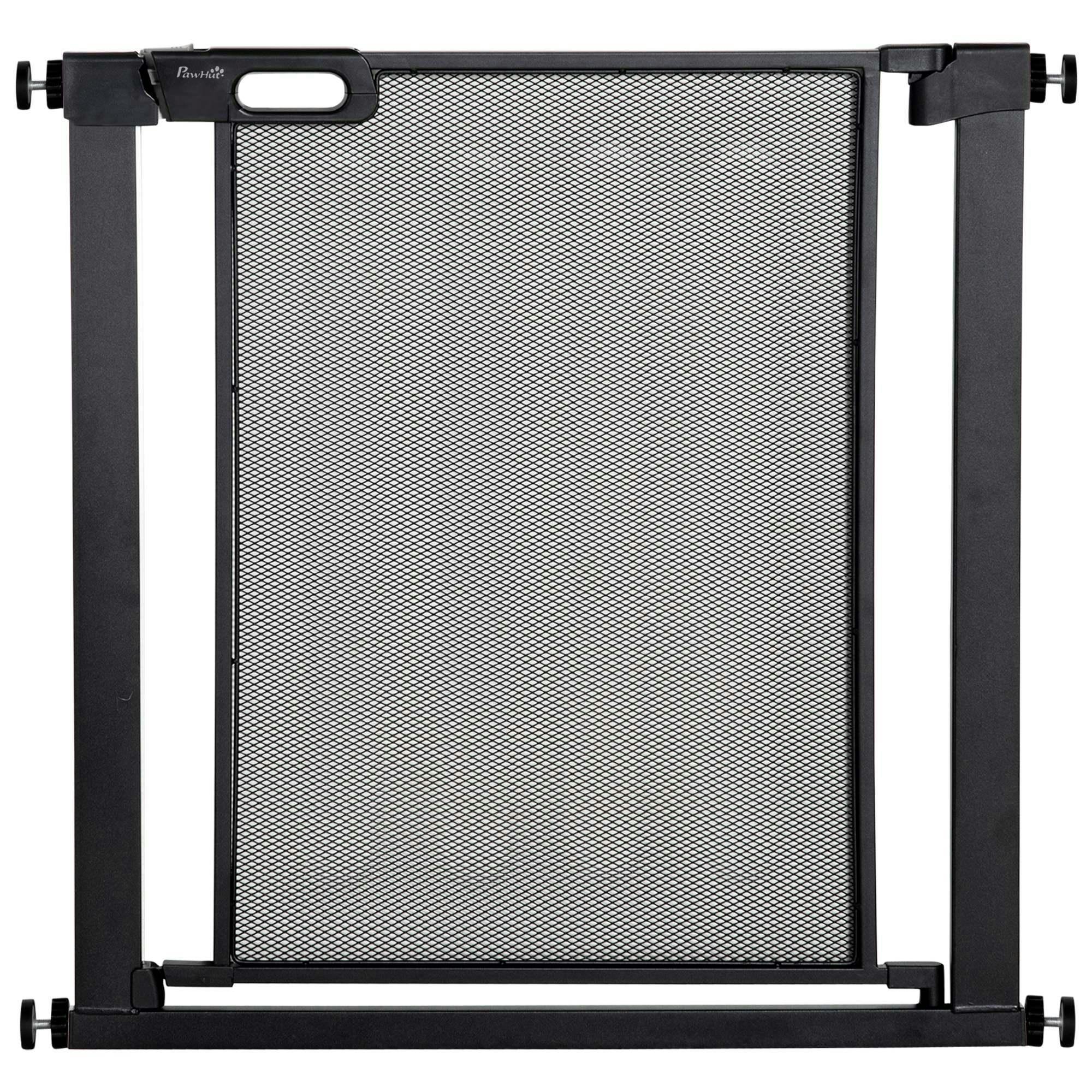 Bobobiy Black Dog Safety Gate, For Hallways, Staircases, Doors W/ Automatic Closing Door - Image 8