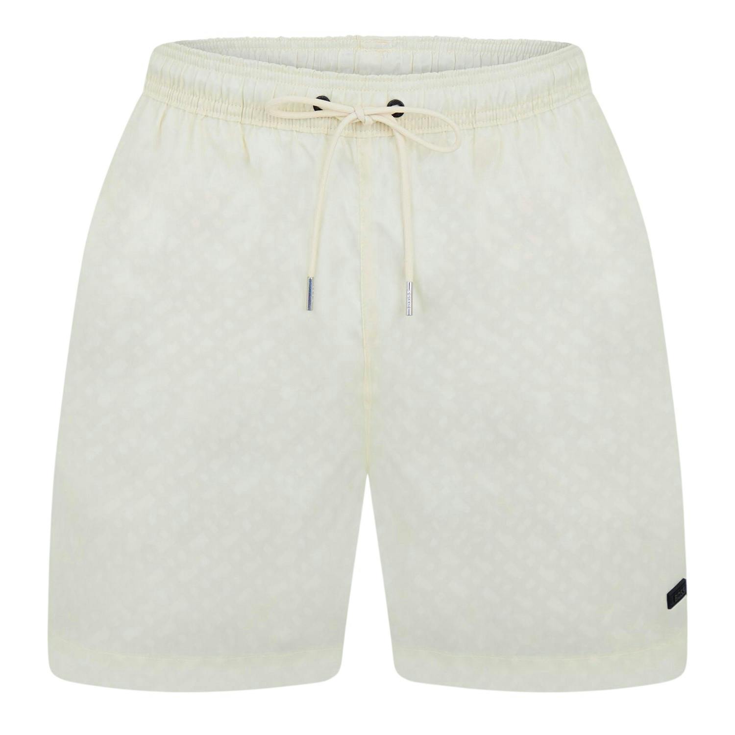 Boss Men's White Jacques Swim Shorts - S - 100% Mixed