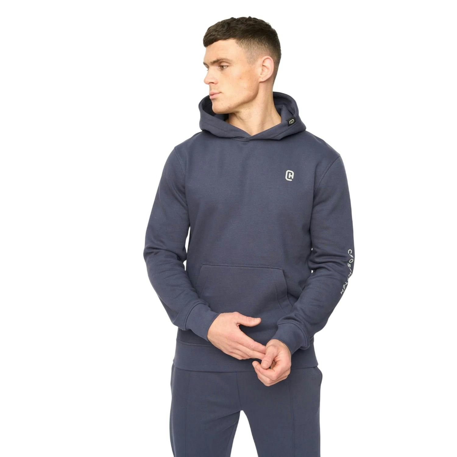 Crosshatch Men's Crufton Hoodie - Navy - S - Navy - 60% Cotton/40% Polyester
