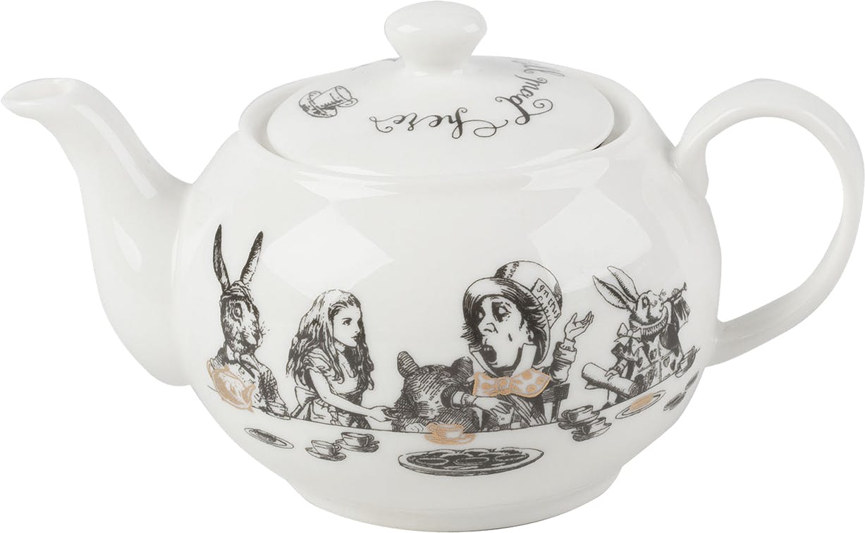 Rackhams White Victoria And Albert Alice In Wonderland Mini Teapot - Fine China - Teapot