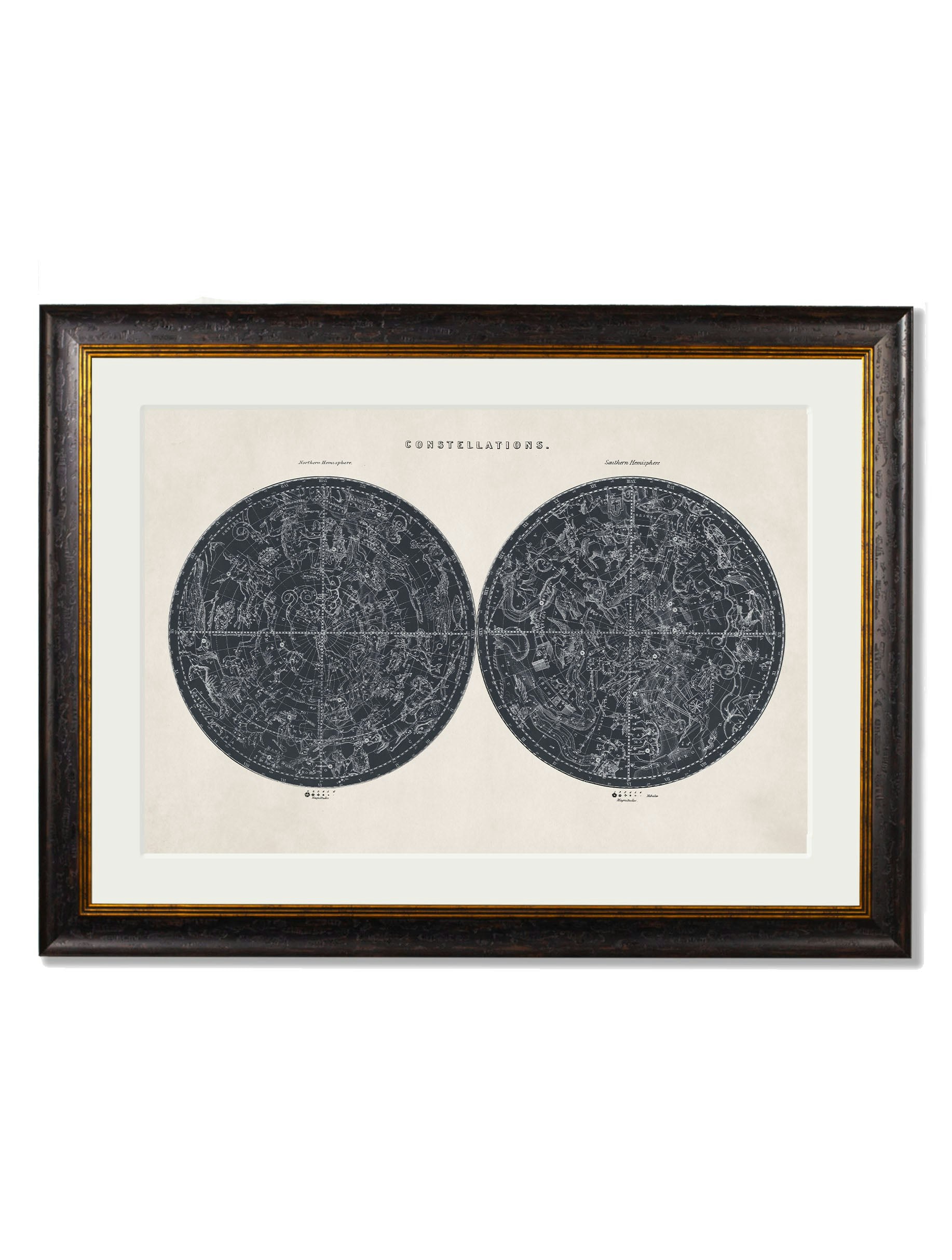 Rackhams Black C.1800 Map Of The Constellations - 70 X 95Cm - No Mount