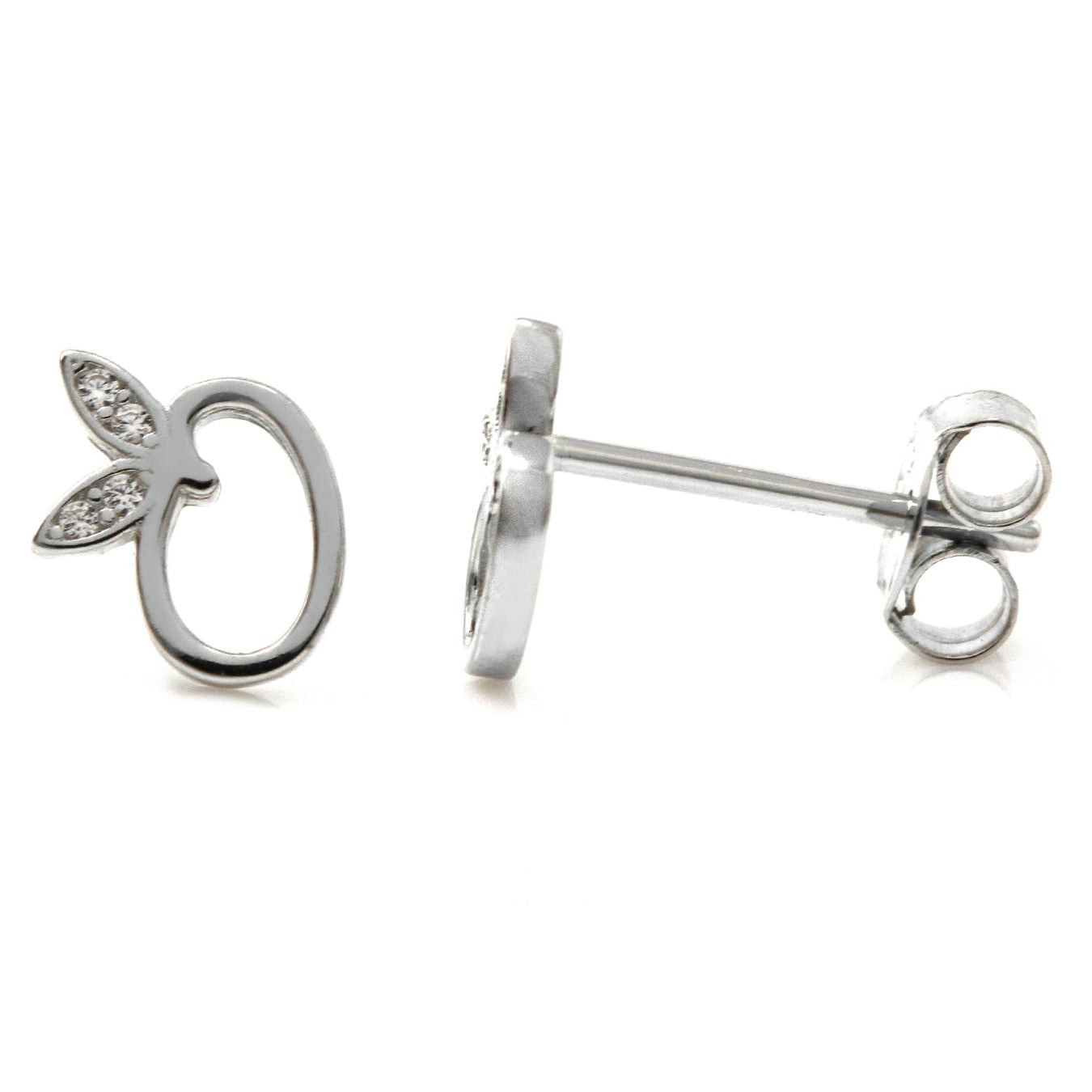 Say It With Silver Winged Initial Earrings - Sterling - O