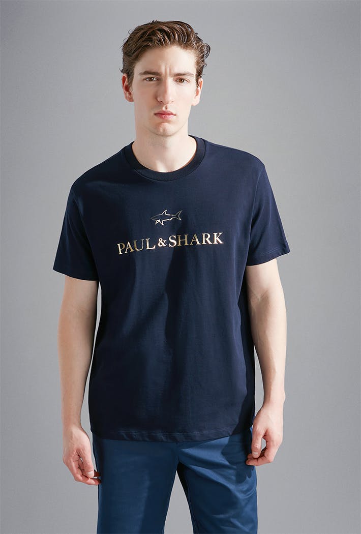 Paul & Shark Men's Cotton Jersey T-Shirt With Printed Logo - Xxl