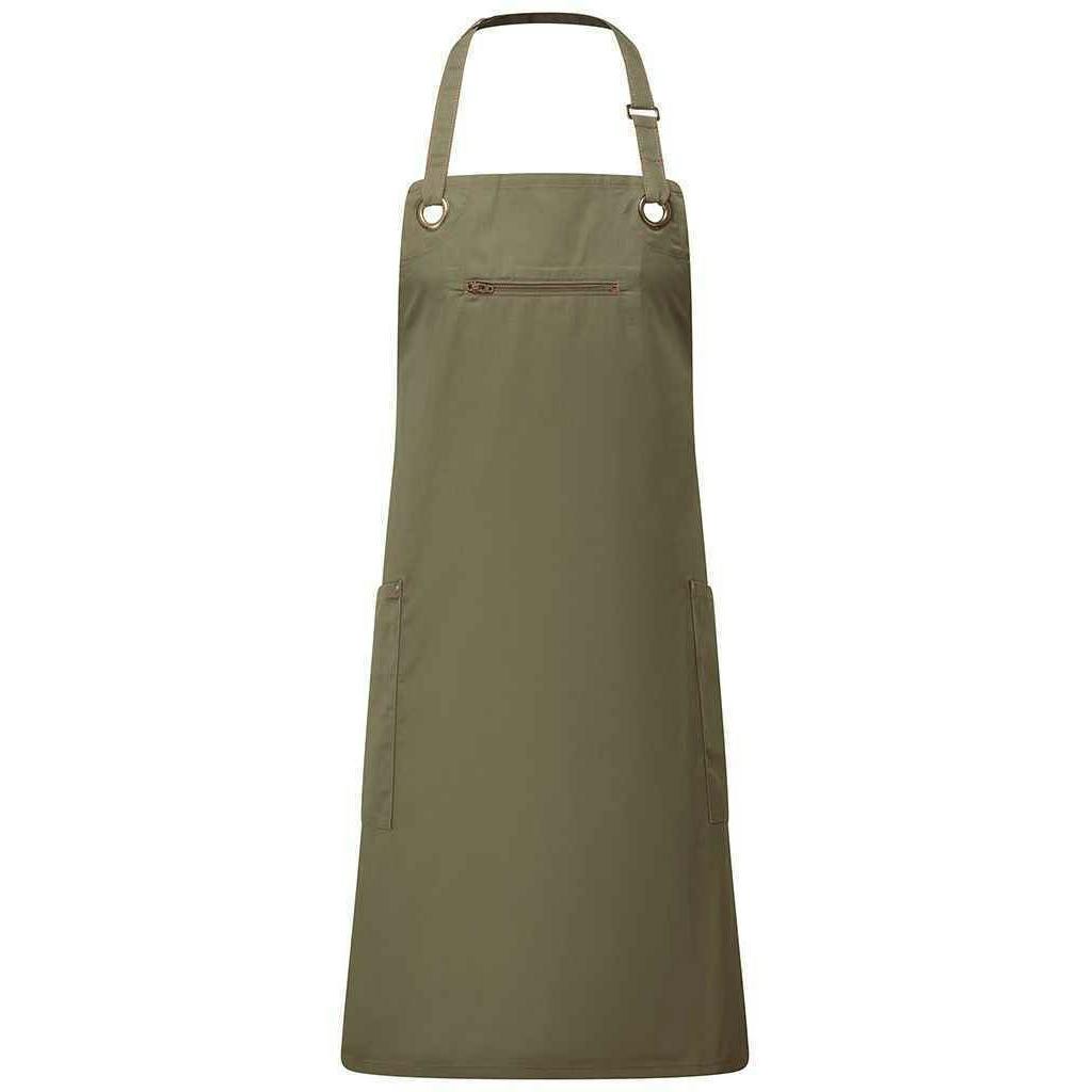 Premier (One Size, Olive Green/Chestnut) Barley Recycled Full Apron - Image 4