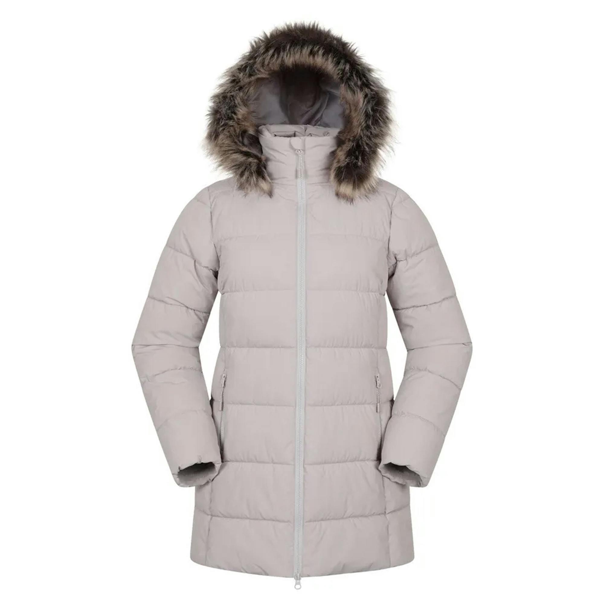 Mountain Warehouse Women's Light/Beige Nola Long Padded Jacket - 14 Uk - 100% Polyester