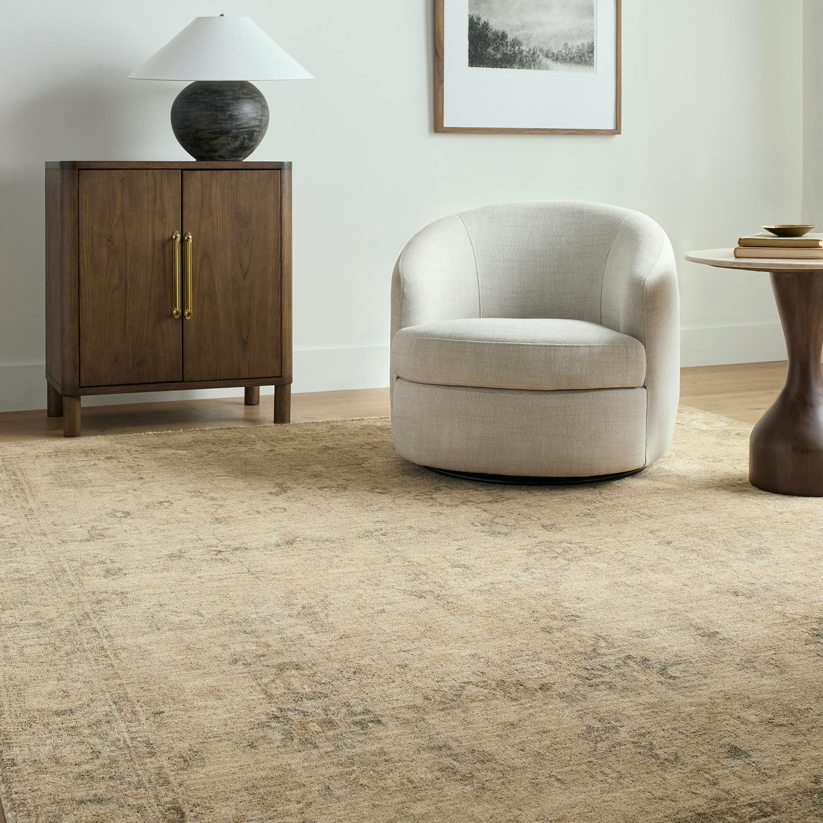 Livabliss Beige/Brown/Green Galey Alix Fetscher-Vintage Traditional Boho Fringe Rug - 152 X 229 Cm