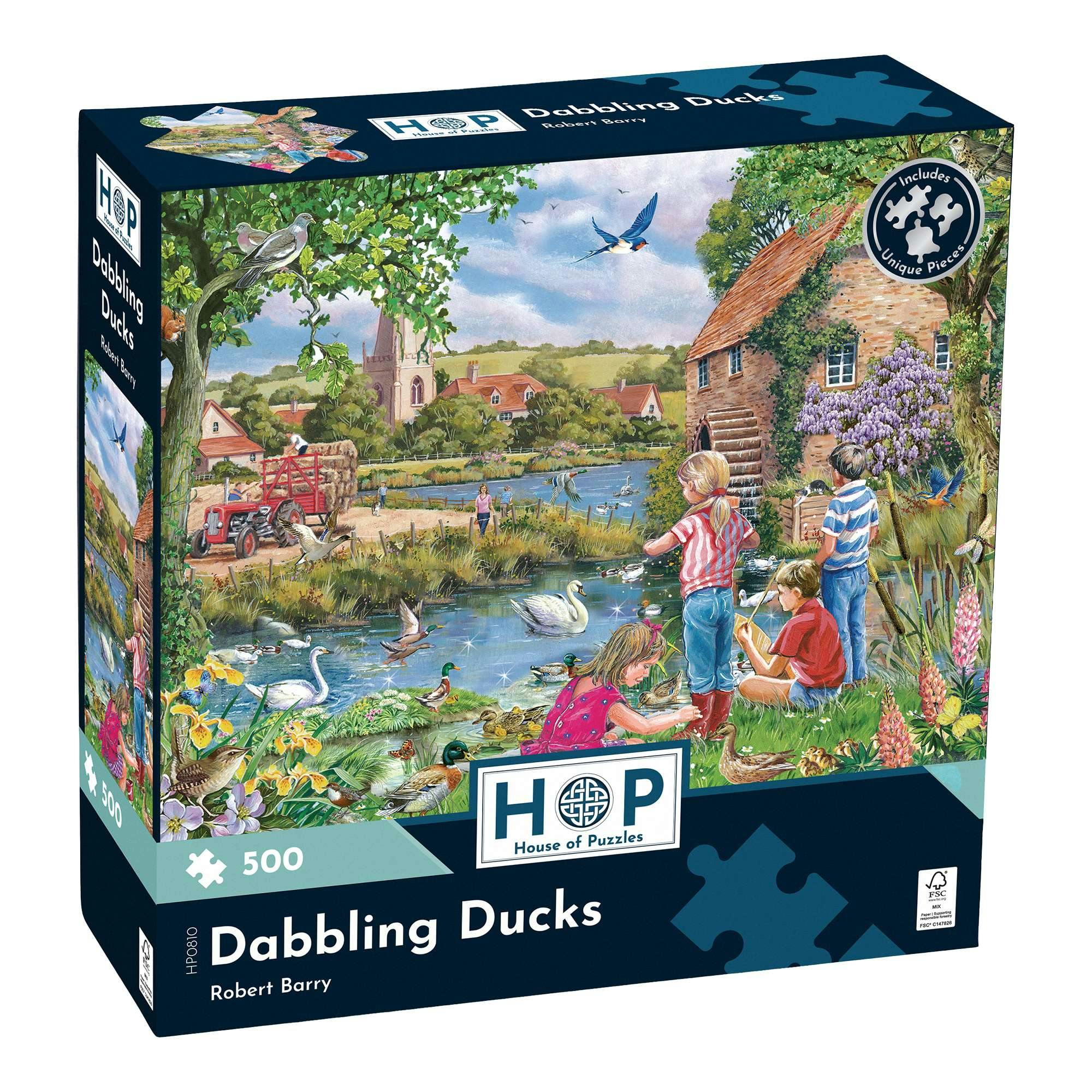 The House Of Puzzles Dabbling Ducks 500 Piece Jigsaw Puzzle