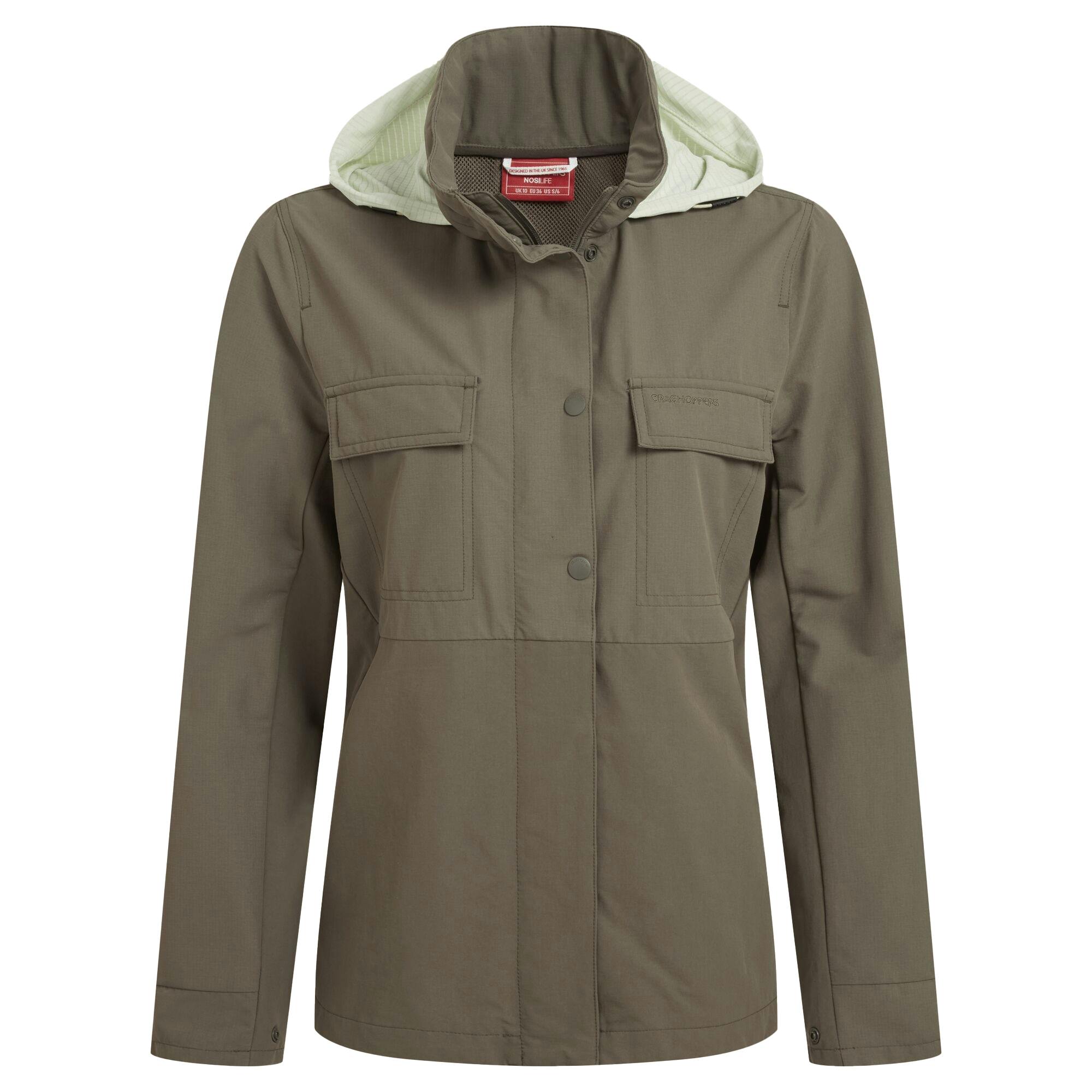 Craghoppers Women's Farah Nosilife Jacket - Wild Olive - 20 Uk - Wild Olive - 55% Recycled Nylon Polyamide/40% Nylon Polyamide/5% Elastane