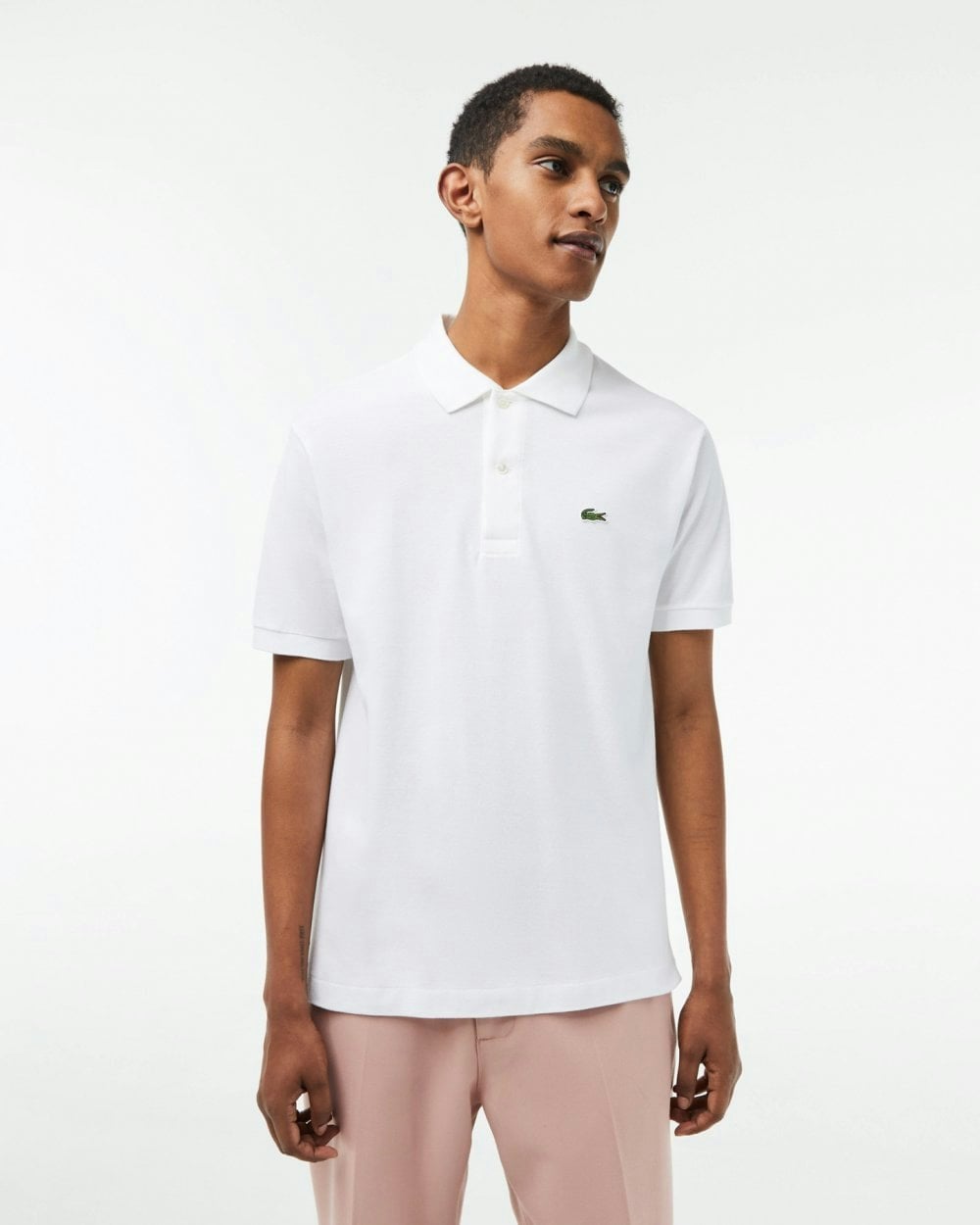 Lacoste Men's White Classic Fit L.12.12 Short Sleeve Polo Shirt - 001 - 001 - M