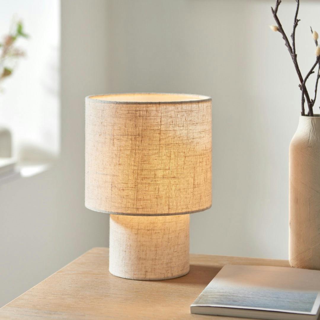 Rackhams Buxton Natural Faux Linen Table Lamp