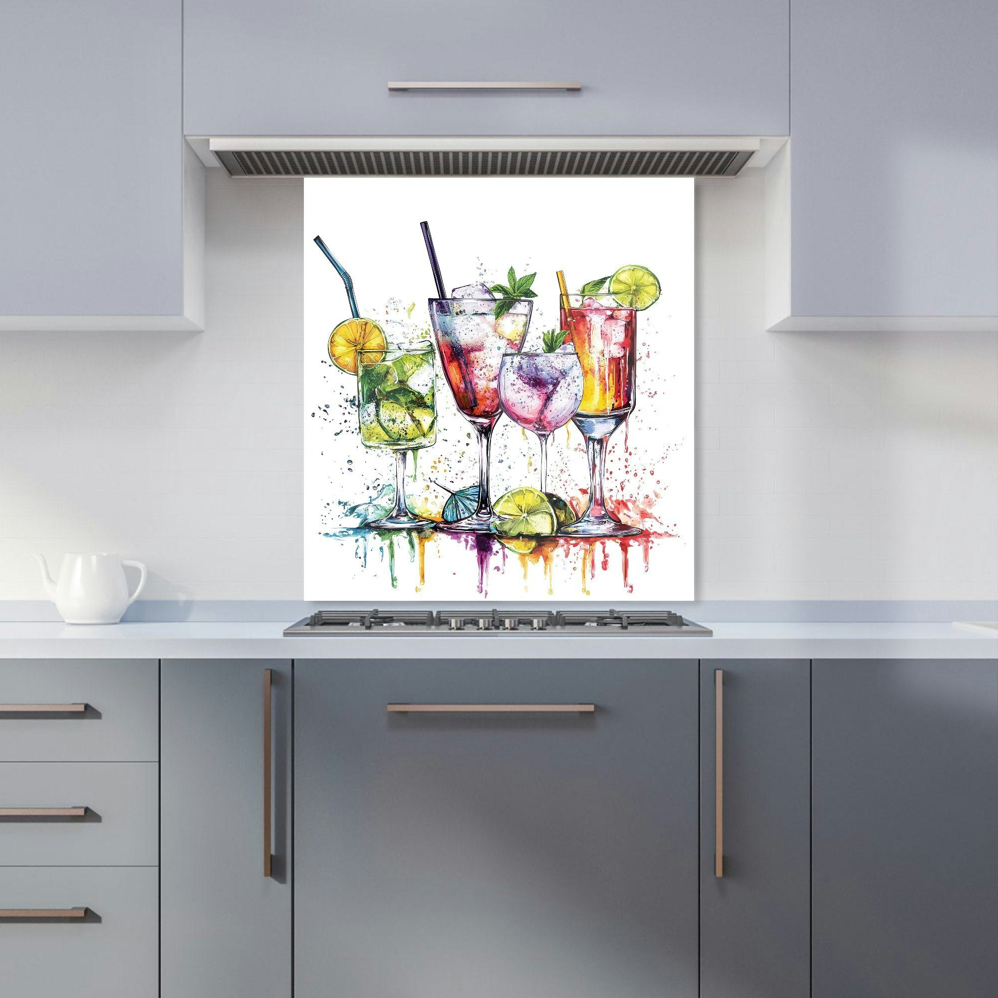 Warren Reed - Designer Vibrant Cocktail Splash Kitchen Splashback - W600mm X H650mm