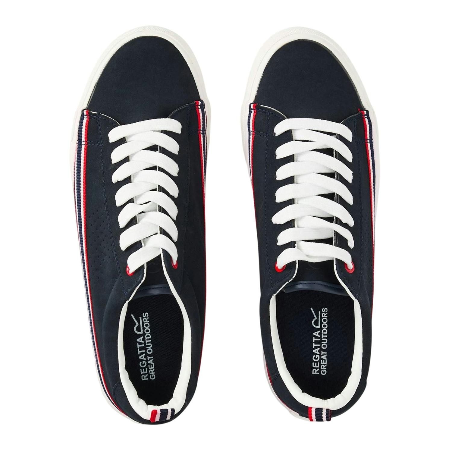 Regatta Men's Leather Low Cut Flat Trainers - Navy - 8 Uk - Navy - 100% Mixed
