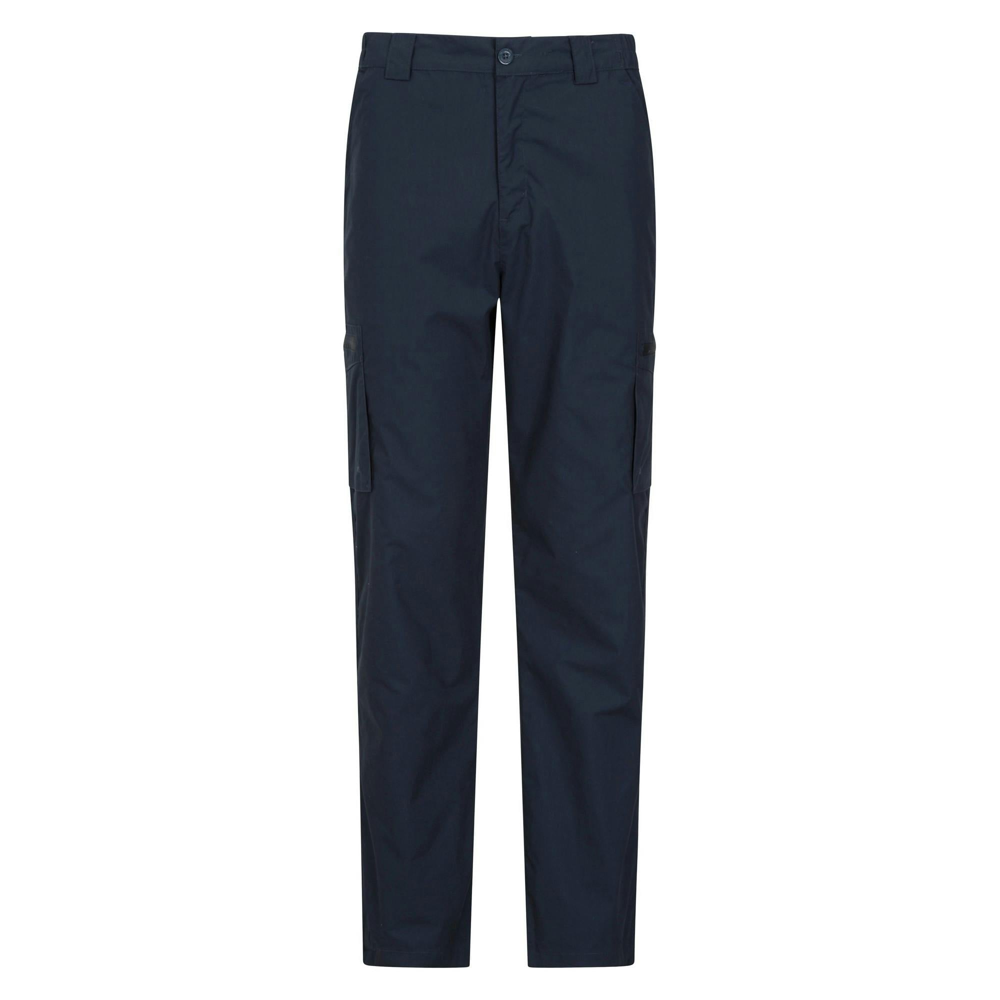 Mountain Warehouse Men's Dark/Blue Trek Ii Trousers - 42R - 65% Polyester/35% Cotton