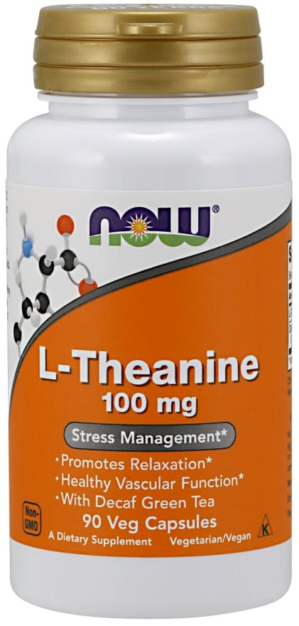 Now Foods L-Theanine With Decaf Green Tea 100Mg Capsules 90 Capsules - Image 7