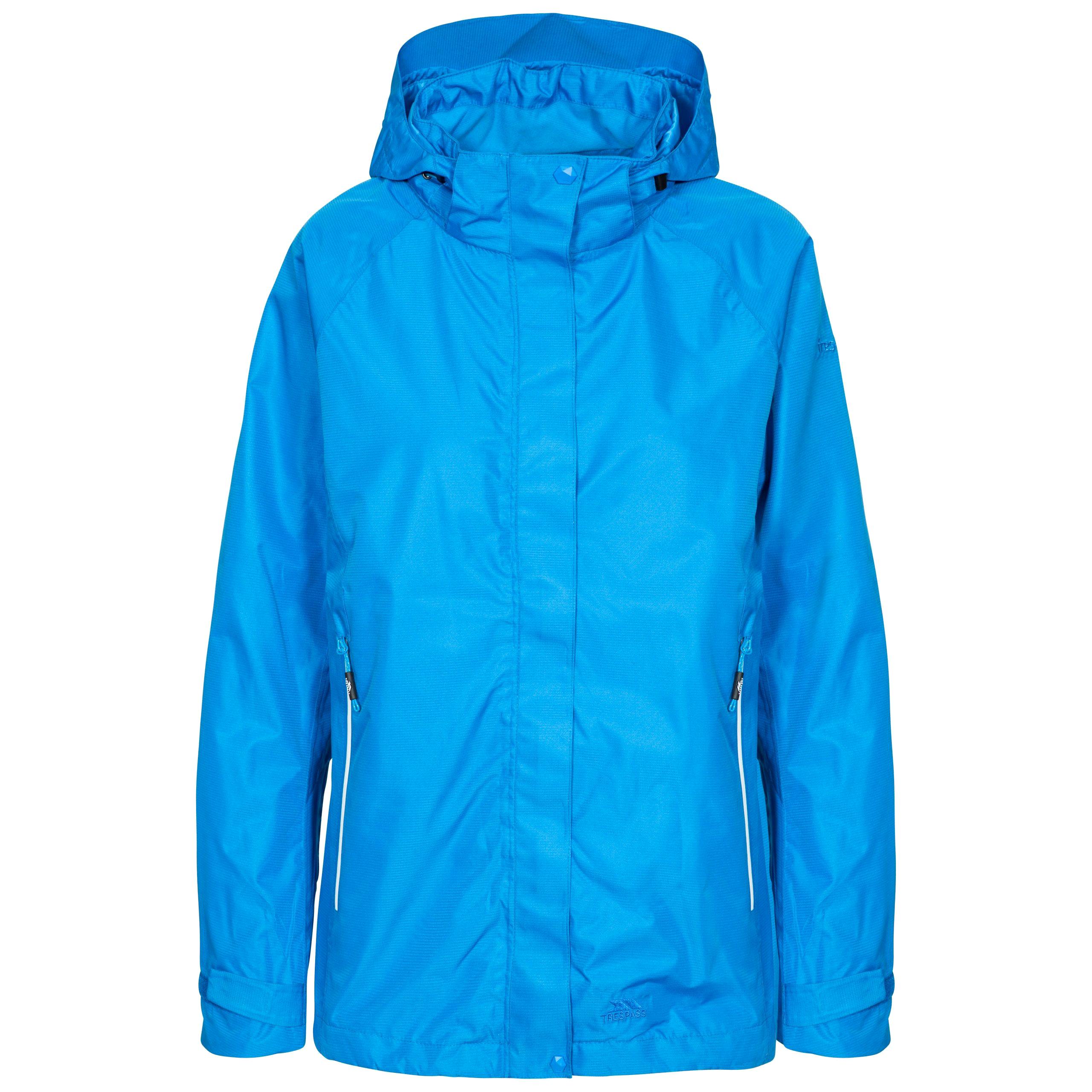 Trespass Women's Blue Review Waterproof Jacket In | Size: 2XS - Image 3