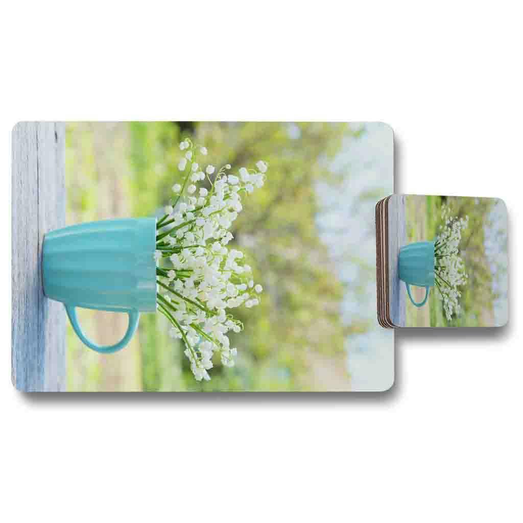 Rackhams Designer Artwork Placemat And Coaster Set With Wood Bottom Exclusive Limited Edition