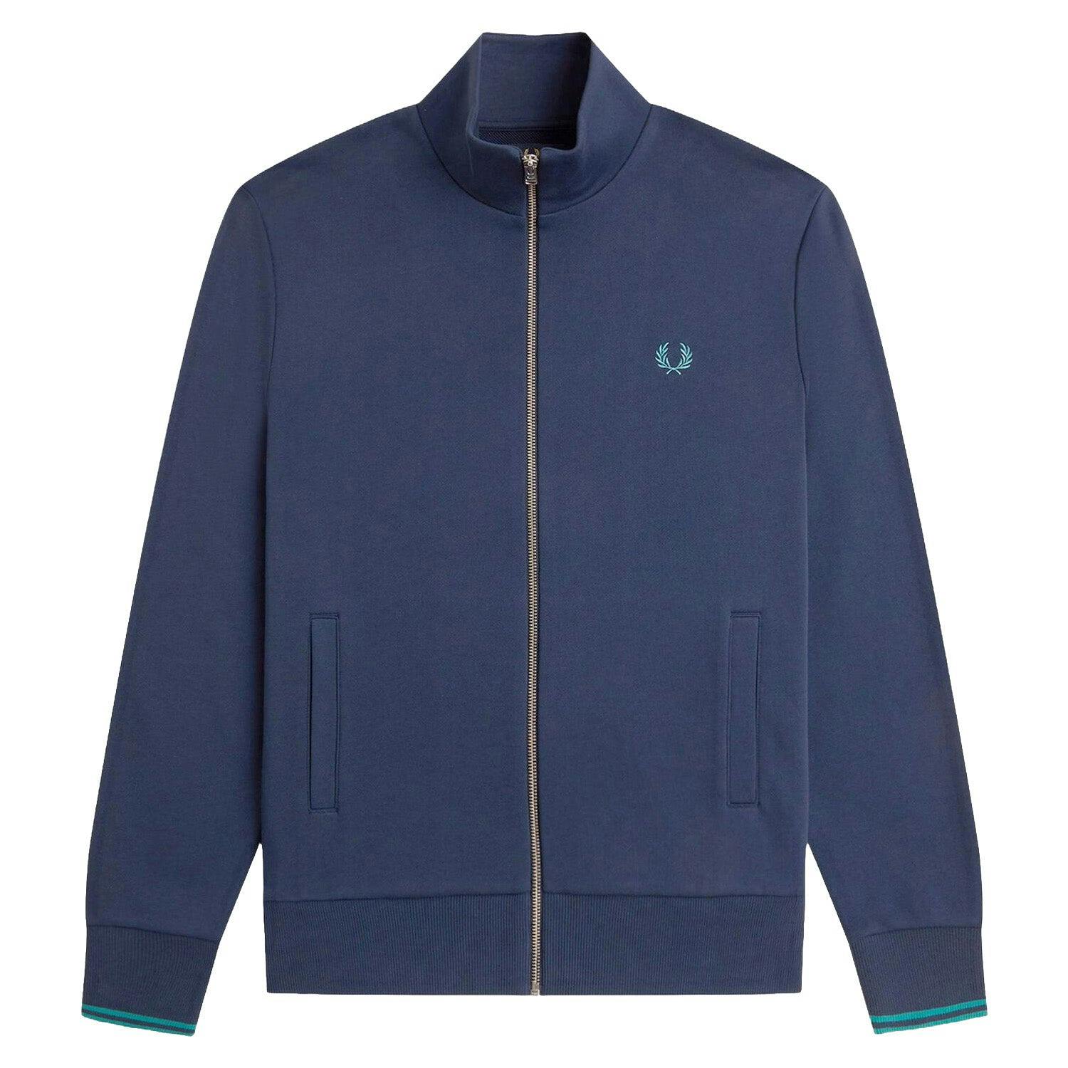Fred Perry Blue Full Zip Through Sweat - Tennis - Medium