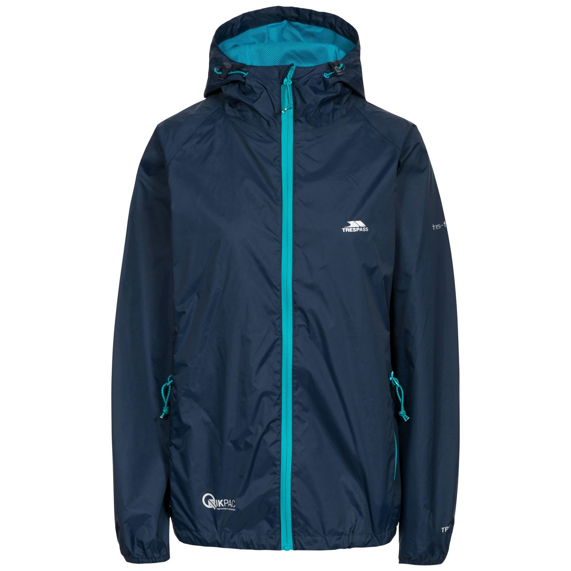 Trespass Women's Qikpac Packaway Waterproof Jacket - Navy - Navy - Xxs
