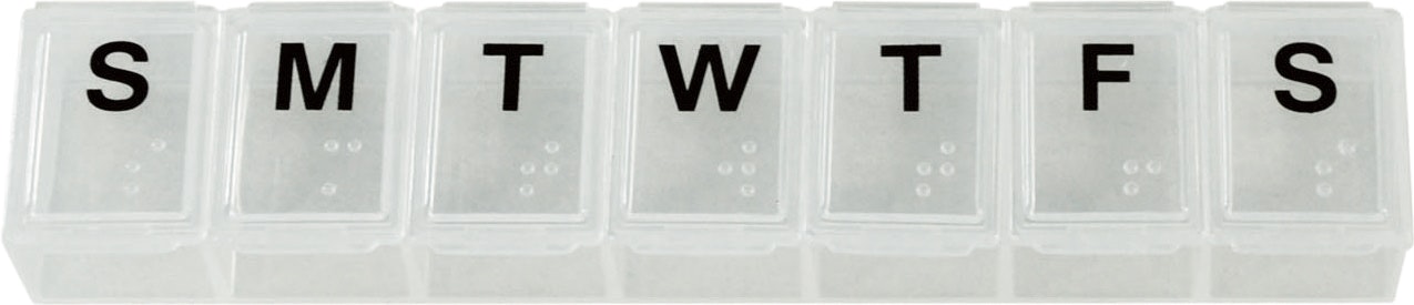 Aidapt White Weekly Pill Box Clear Small