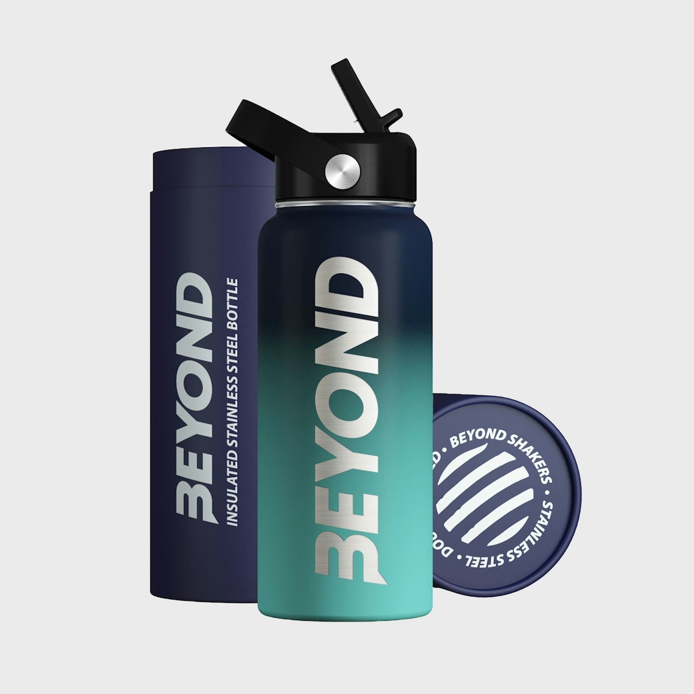 Beyond Shakers Light/Dark/Blue 1 Litre Water Bottle - &