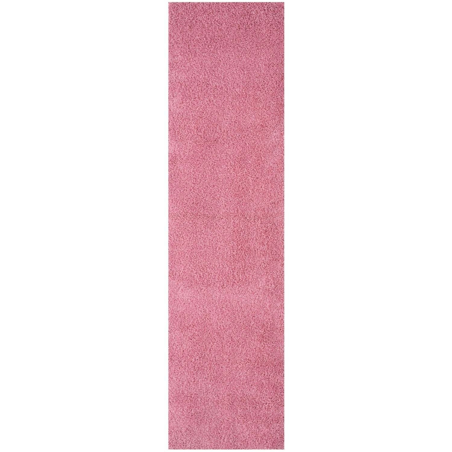 The Rugs Pink Myshaggy Solid Rug - 80X300 Cm