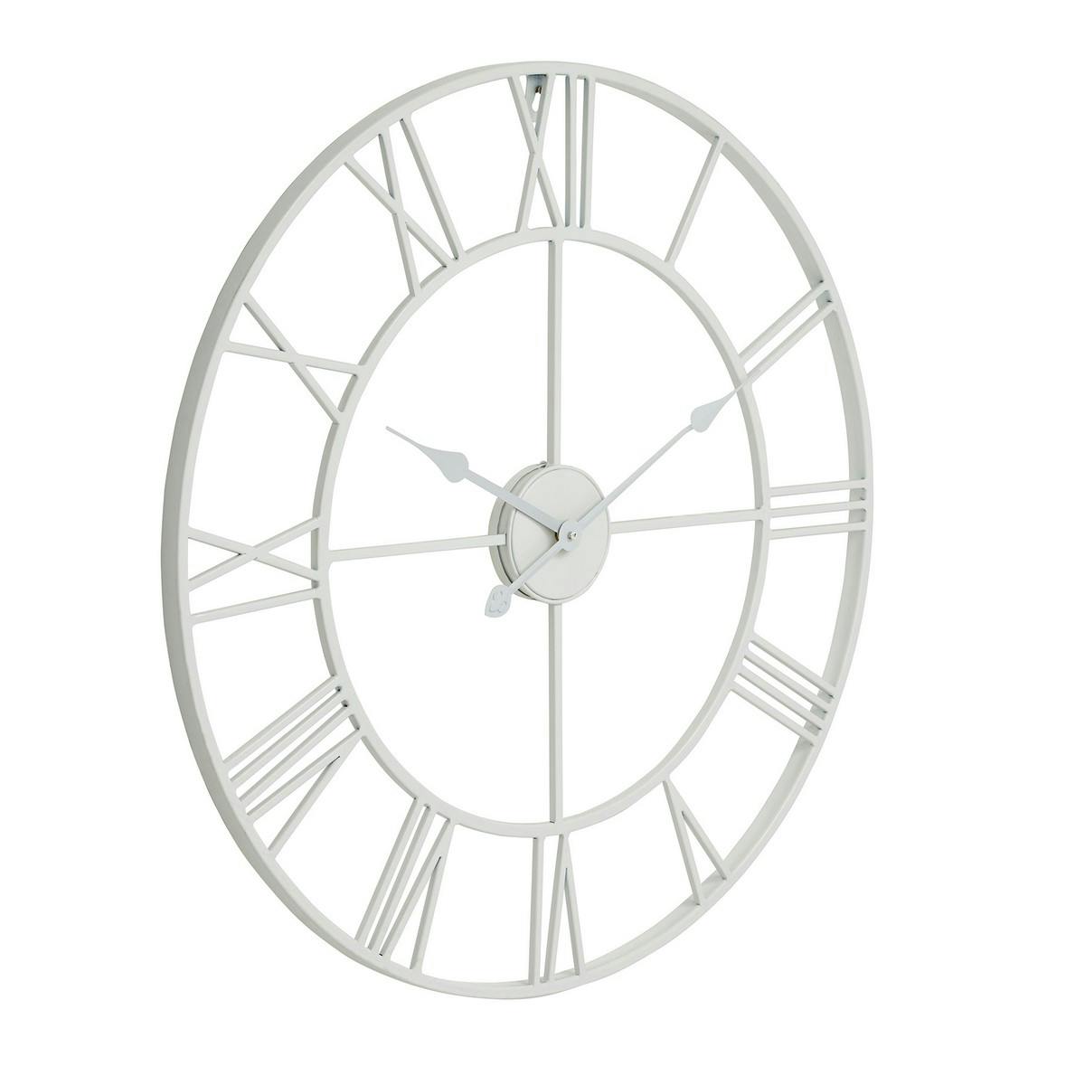 Rackhams White Skeleton Wall Clock - One Size - 100% Mixed