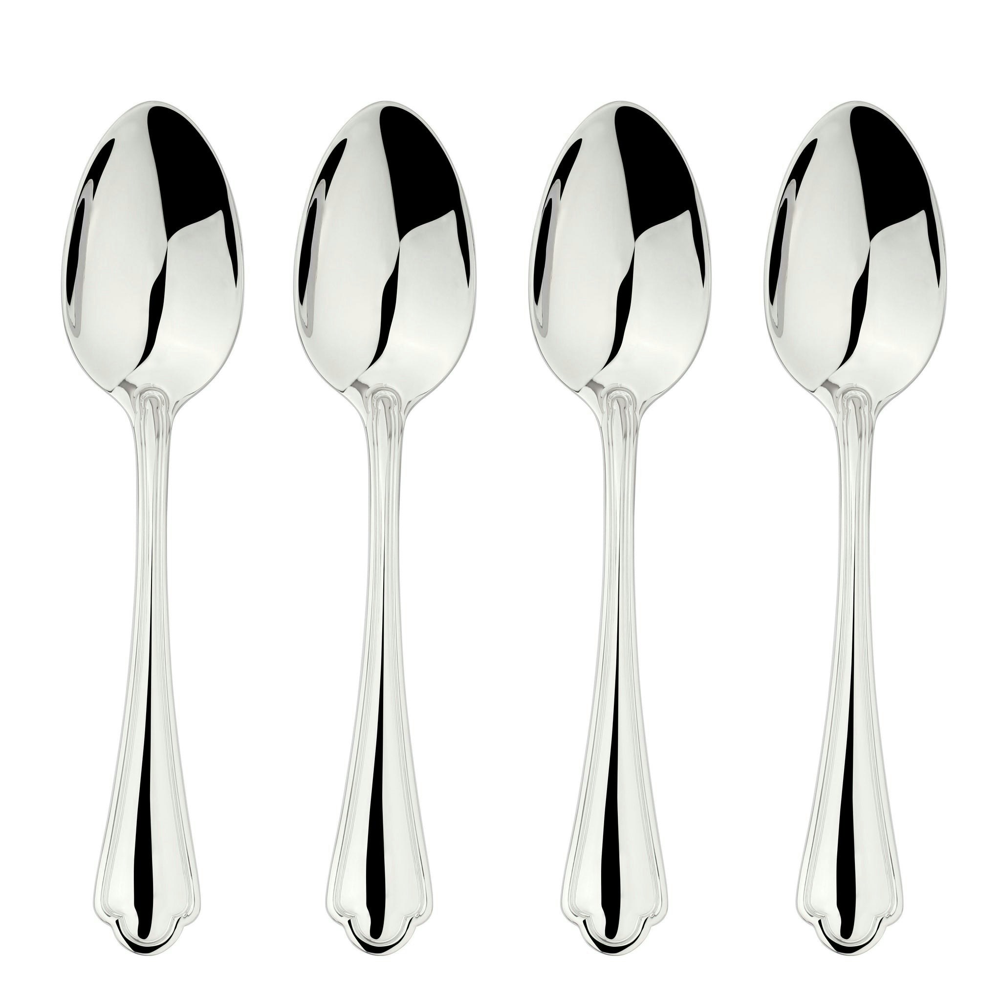 Rackhams Silver Cutlery 18/8 Stainless Steel Spoon 4Pc Set Alhambra - Stainless Steel - Dinner Spoon